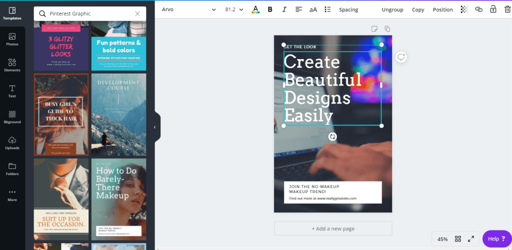 Use Canva to Create Beautiful Pins to Promote Your Blog on Pinterest