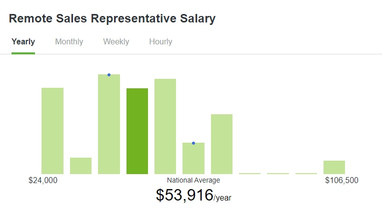 Remote Sales Agent Salary